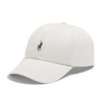 כובע בייסבול פולו ראלף לורן POLO RALPH LAUREN גברים נשים קרם שמנת כותנה רקמת לוגו פוני