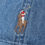 כובע בייסבול פולו ראלף לורן POLO RALPH LAUREN גברים נשים ג’ינס דנים כחול רצועת עור רקמת לוגו פוני דגם Polo Pony