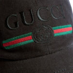 כובע בייסבול גוצ’י GUCCI גברים נשים שחור כותנה רקמת לוגו GG פסי גוצ’י דגם Hat with Embroidery