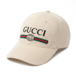 כובע בייסבול גוצ’י GUCCI גברים נשים קרם כותנה רקמת לוגו GG פסי גוצ’י דגם Hat with Embroidery