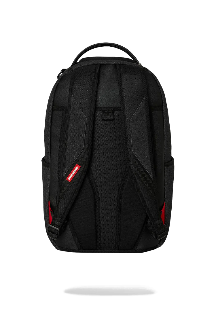 תיק גב ספרייגראונד SPRAYGROUND גברים נשים שחור ג’ינס פרום תבליט כריש דגם Denim tear shark תא למחשב