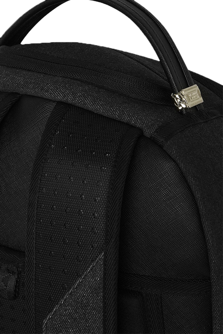 תיק גב ספרייגראונד SPRAYGROUND גברים נשים שחור ג’ינס פרום תבליט כריש דגם Denim tear shark תא למחשב
