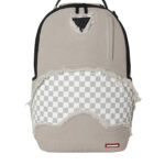 תיק גב ספרייגראונד SPRAYGROUND גברים נשים אפור ג’ינס פרום תבליט כריש דגם Cream denim tear shark תא למחשב