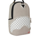 תיק גב ספרייגראונד SPRAYGROUND גברים נשים אפור ג’ינס פרום תבליט כריש דגם Cream denim tear shark תא למחשב