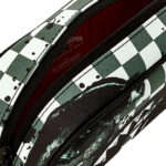 קלמר ספרייגראונד SPRAYGROUND שחור לבן פוליויניל דמוי עור משבצות כריש דגם Painted over check רוכסן