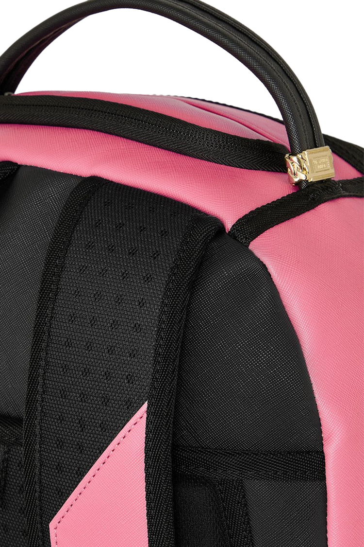 תיק גב ספרייגראונד SPRAYGROUND גברים נשים ורוד פוליויניל רקמת כריש דגם Shark central pink embroidered תא למחשב