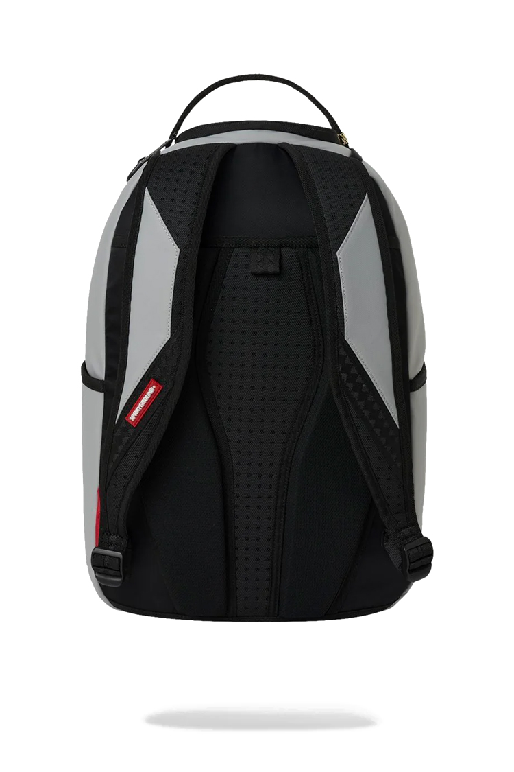 תיק גב ספרייגראונד SPRAYGROUND גברים נשים אפור ניילון רקמת כריש דגם Shark central tonal תא למחשב
