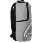 תיק גב ספרייגראונד SPRAYGROUND גברים נשים אפור ניילון רקמת כריש דגם Shark central tonal תא למחשב