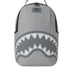 תיק גב ספרייגראונד SPRAYGROUND גברים נשים אפור ניילון רקמת כריש דגם Shark central tonal תא למחשב