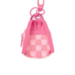 מחזיק מפתחות ספרייגראונד SPRAYGROUND ורוד תיק גב מיני סמיילי כריש דגם New check faces אבזם מטאלי