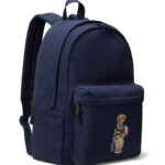 תיק גב פולו ראלף לורן POLO RALPH LAUREN כחול כהה נייבי כותנה מחשב נייד דובי פולו Polo Bear כיסי בקבוקים