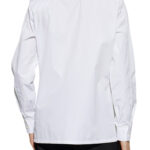 חולצה מכופתרת ז’יבנשי GIVENCHY לבן כותנה מחויטת דגם Stamp embroidery רקמת לוגו חזה