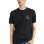 טי שירט דולצ’ה וגבאנה DOLCE&GABBANA שחור כותנה קלאסי דגם patch רקמת כתר חזה
