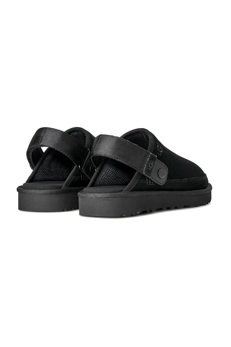 כפכפי זמש אג UGG שחור גברים דגם Goldencoast Clog II רצועת TPU סוליית EVA לוגו מותג