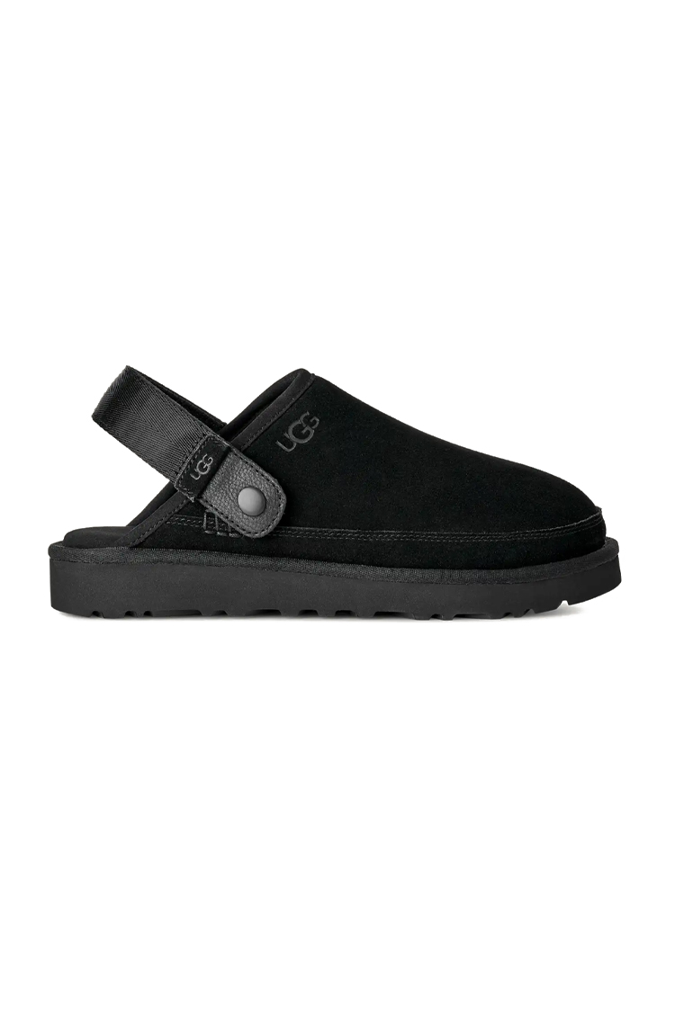 כפכפי זמש אג UGG שחור גברים דגם Goldencoast Clog II רצועת TPU סוליית EVA לוגו מותג