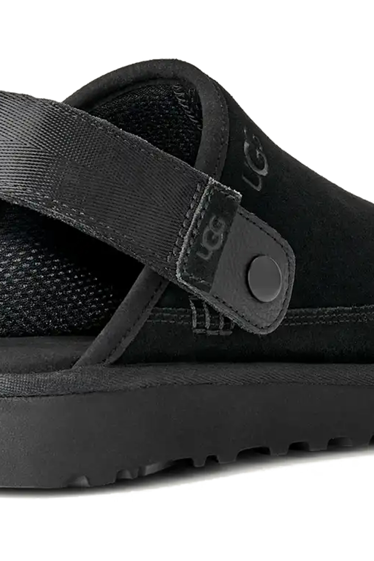 כפכפי זמש אג UGG שחור גברים דגם Goldencoast Clog II רצועת TPU סוליית EVA לוגו מותג