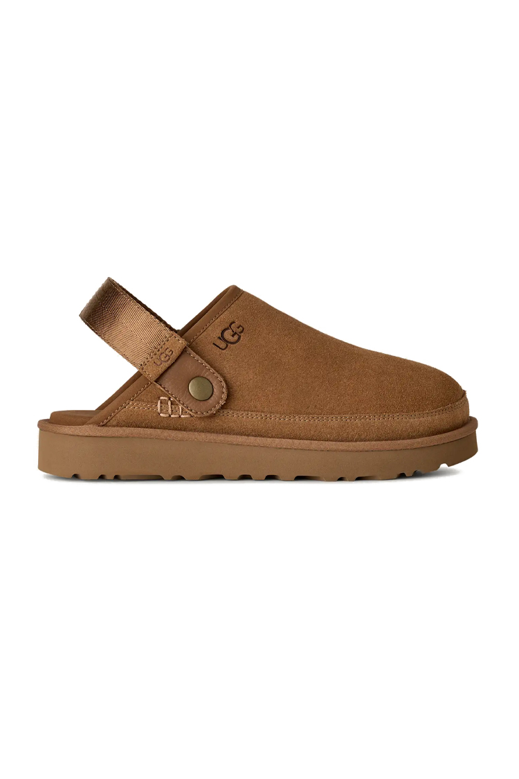 כפכפי זמש אג UGG חום גברים דגם Goldencoast Clog II רצועת TPU סוליית EVA לוגו מותג