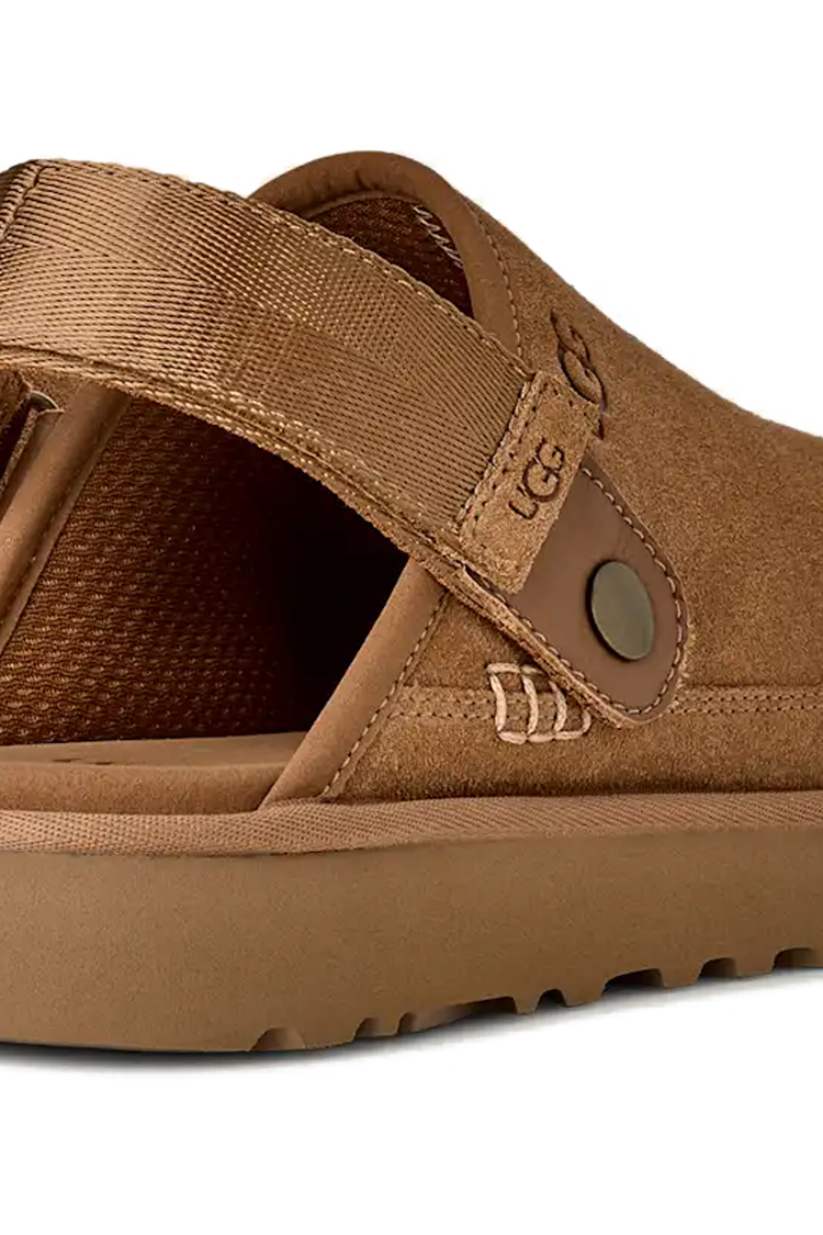כפכפי זמש אג UGG חום גברים דגם Goldencoast Clog II רצועת TPU סוליית EVA לוגו מותג