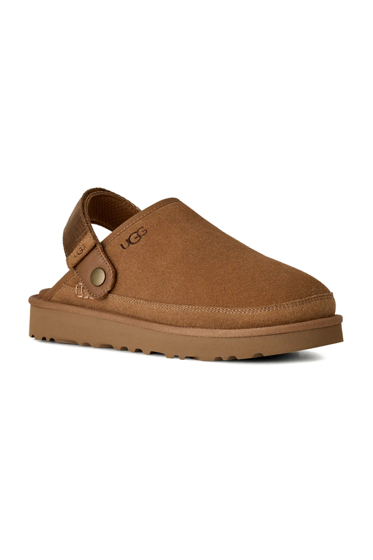 כפכפי זמש אג UGG חום גברים דגם Goldencoast Clog II רצועת TPU סוליית EVA לוגו מותג