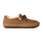 נעלי מוקסין אג UGG חום זמש דגם Quill slip-on בטנה צמרירית שרוכי עור סוליית גומי