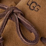 נעלי מוקסין אג UGG חום זמש דגם Quill slip-on בטנה צמרירית שרוכי עור סוליית גומי