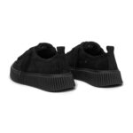 סניקרס רהאן RHUN שחור זמש גזרת מיד דגם Treble triple suede סוליית גומי תפרי קונטרסט