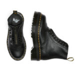 מגפי עור דוקטור מרטנס DR. MARTENS שחור עור Nappa דגם Sinclair רוכסן קדמי וינטג’ משופשף