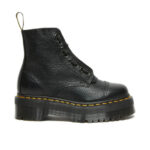 מגפי עור דוקטור מרטנס DR. MARTENS שחור עור Nappa דגם Sinclair רוכסן קדמי וינטג’ משופשף