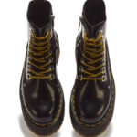 מגפי פלטפורמה דוקטור מרטינס DR. MARTENS שחור עור buttero דגם Jadon Max רוכסן צד סוליה 5.6 ס”מ