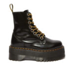 מגפי פלטפורמה דוקטור מרטינס DR. MARTENS שחור עור buttero דגם Jadon Max רוכסן צד סוליה 5.6 ס”מ