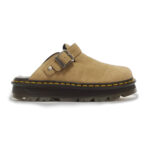 כפכפי פלטפורמה זמש דוקטור מרטינס DR. MARTENS בז’ דגם Zebzag Suede רצועות אבזם סוליה כרית אוויר