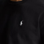 טי שירט פולו ראלף לורן POLO RALPH LAUREN שחור כותנה נינוח דגם Relaxed fit jersey רקמת לוגו חזה