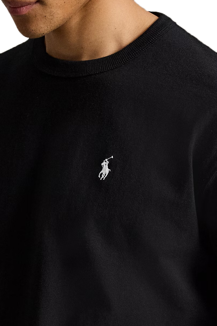 טי שירט פולו ראלף לורן POLO RALPH LAUREN שחור כותנה נינוח דגם Relaxed fit jersey רקמת לוגו חזה