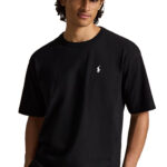 טי שירט פולו ראלף לורן POLO RALPH LAUREN שחור כותנה נינוח דגם Relaxed fit jersey רקמת לוגו חזה