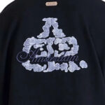 טי שירט באוור BALR שחור כותנה דגם Amsterdam Loose Fit גזרה משוחררת רקמת לוגו חזה וגב