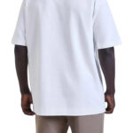 טי שירט באוור BALR לבן כותנה דגם Tropical B גזרה משוחררת רקמת לוגו חזה וגב