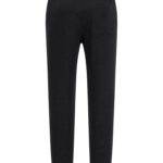 מכנס ג’וגר באוור BALR שחור כותנה דגם Relaxed Jogger גזרה משוחררת לוגו רקום