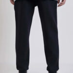 מכנס ג’וגר באוור BALR שחור כותנה דגם Relaxed Jogger גזרה משוחררת לוגו רקום