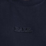 טי שירט באוור BALR שחור כותנה דגם B Maze גזרה משוחררת רקמת לוגו גיאומטרית בגב