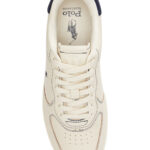 סניקרס פולו ראלף לורן POLO RALPH LAUREN שמנת עור גזרת מיד דגם Masters court leather trainer