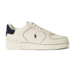 סניקרס פולו ראלף לורן POLO RALPH LAUREN שמנת עור גזרת מיד דגם Masters court leather trainer