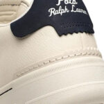 סניקרס פולו ראלף לורן POLO RALPH LAUREN שמנת עור גזרת מיד דגם Masters court leather trainer