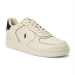 סניקרס פולו ראלף לורן POLO RALPH LAUREN שמנת עור גזרת מיד דגם Masters court leather trainer