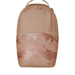 תיק גב ספרייגראונד SPRAYGROUND גברים נשים חום פוליויניל תבליט כריש דגם Pink ghost drip תא למחשב