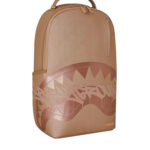 תיק גב ספרייגראונד SPRAYGROUND גברים נשים חום פוליויניל תבליט כריש דגם Pink ghost drip תא למחשב