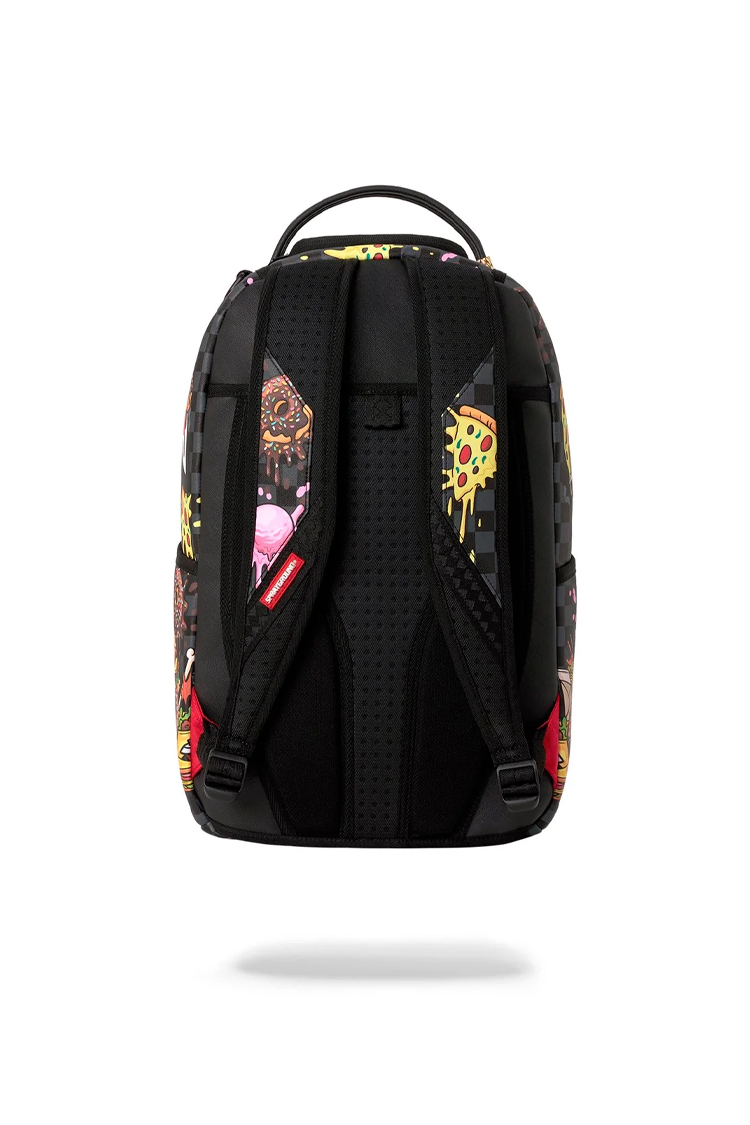 תיק גב ספרייגראונד SPRAYGROUND שחור פוליויניל דמוי עור מחשב נייד דגם Looney tunes taz beast feast הדפס טאז משבצות