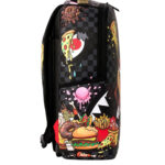 תיק גב ספרייגראונד SPRAYGROUND שחור פוליויניל דמוי עור מחשב נייד דגם Looney tunes taz beast feast הדפס טאז משבצות