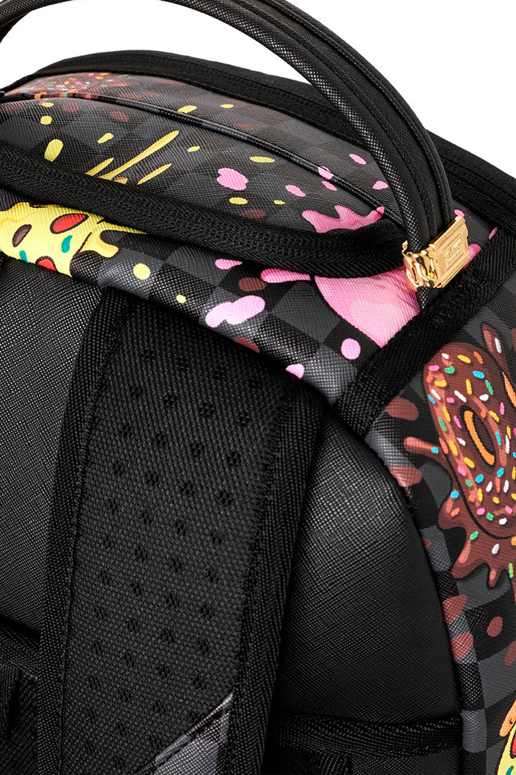 תיק גב ספרייגראונד SPRAYGROUND שחור פוליויניל דמוי עור מחשב נייד דגם Looney tunes taz beast feast הדפס טאז משבצות