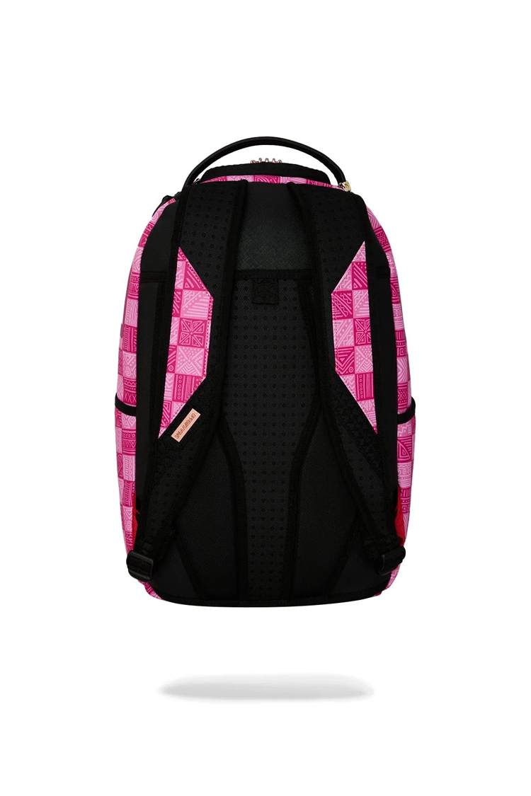 תיק גב ספרייגראונד SPRAYGROUND ורוד ספיאנו PVC מחשב נייד דגם New AI pattern הדפס דיגיטלי מלתעות כריש