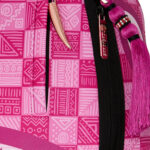 תיק גב ספרייגראונד SPRAYGROUND ורוד ספיאנו PVC מחשב נייד דגם New AI pattern הדפס דיגיטלי מלתעות כריש